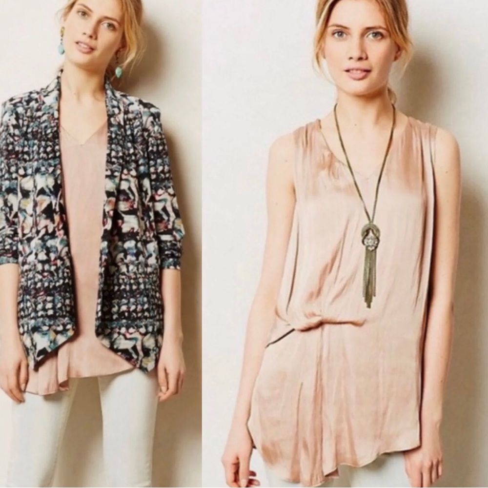 DOLAN Lokoya Gathered Draped Asymmetrical Sleeveless Tunic by Anthropologie